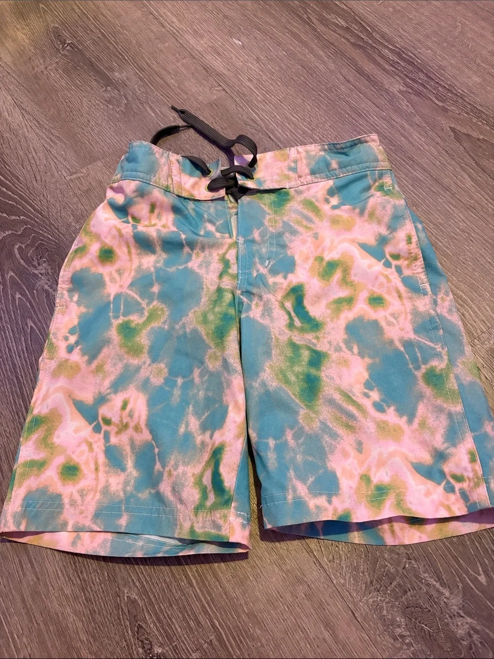 art class Pastel Tie-Dye Swim Shorts in Aqua, Lavender & Mint